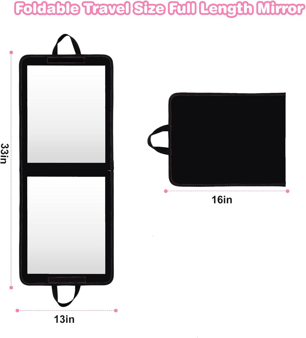 LPHUMEX Foldable Portable Full Length Mirror for Camping, Travel, Dancers, 32...
