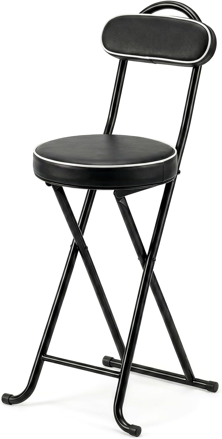 Folding Bar Stool,24" Portable High Counter Foldable Stool Chair