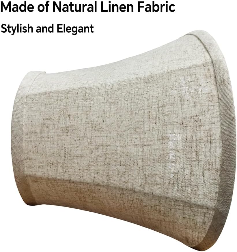 Royal Beige Linen Lamp Shade Set of 2, 7.9"Top x Bottom13"x 9.8&quo...