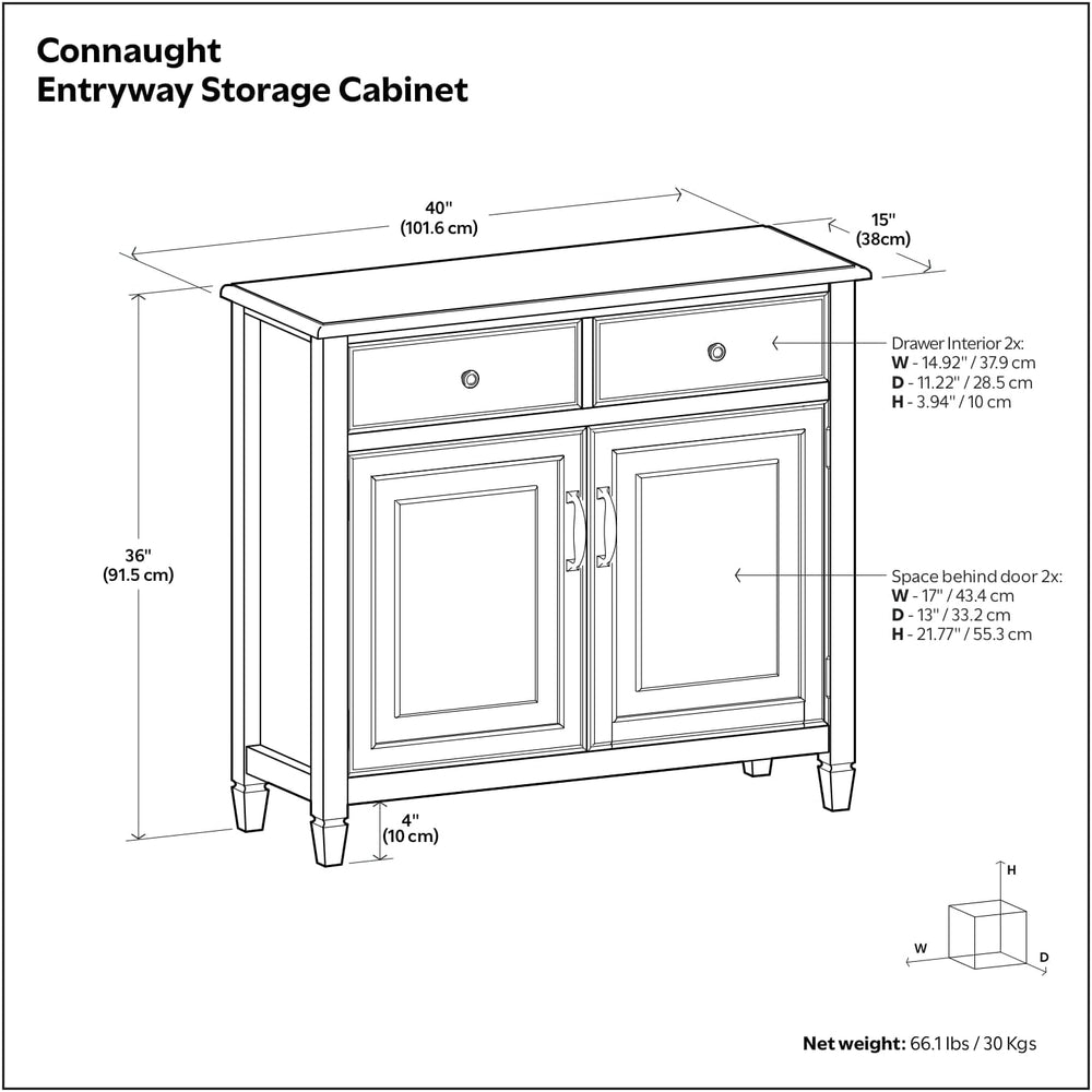 SIMPLIHOME Connaught 40" Solid Wood Cabinet in Light Golden Brown