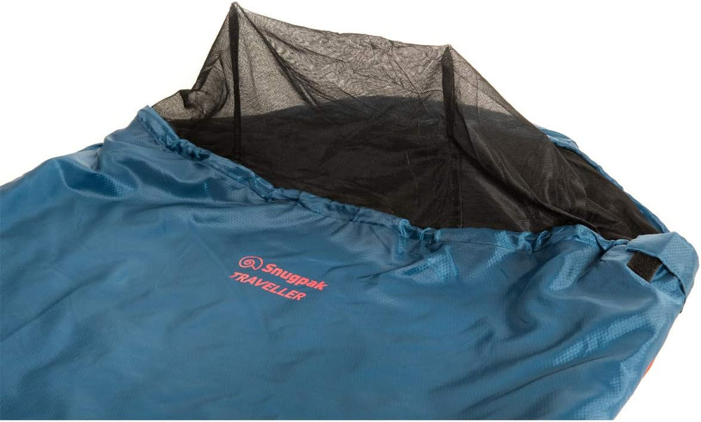 Snugpak Travelpak Traveler Sleeping Bag with Mosquito Net, Lightweight, Petro...