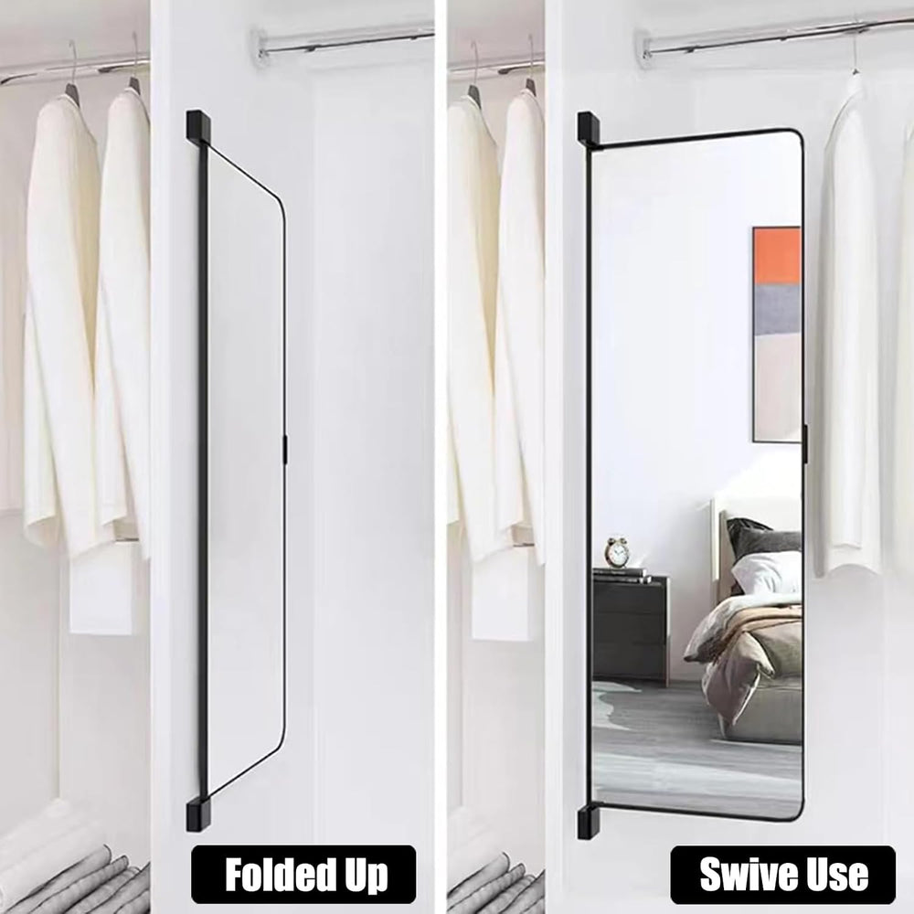 180° Swivel Full Length Mirror, 47" x 15.2" Wall Mounted Full Lengt...