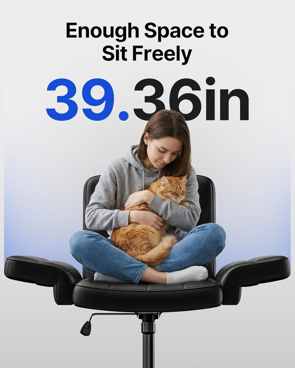 HUANUO Criss Cross Chair with Adjustable Armrests