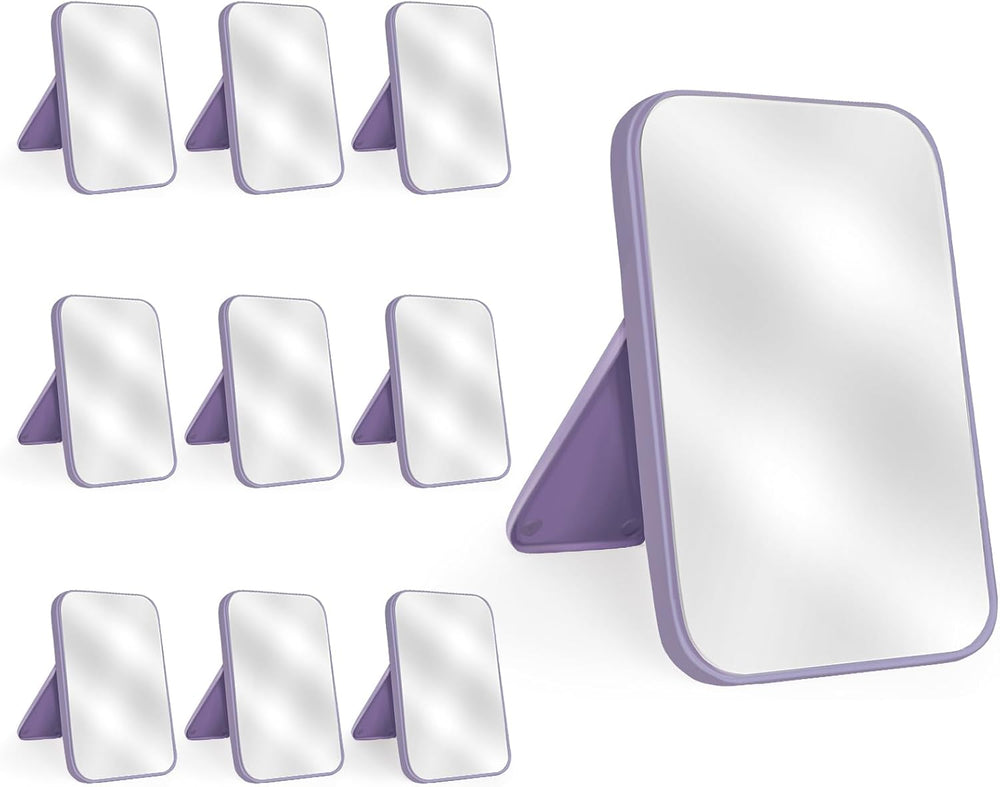 10Pcs Table Desk Vanity Makeup Mirror, 8-Inch Simple Portable Travel Mirror w...