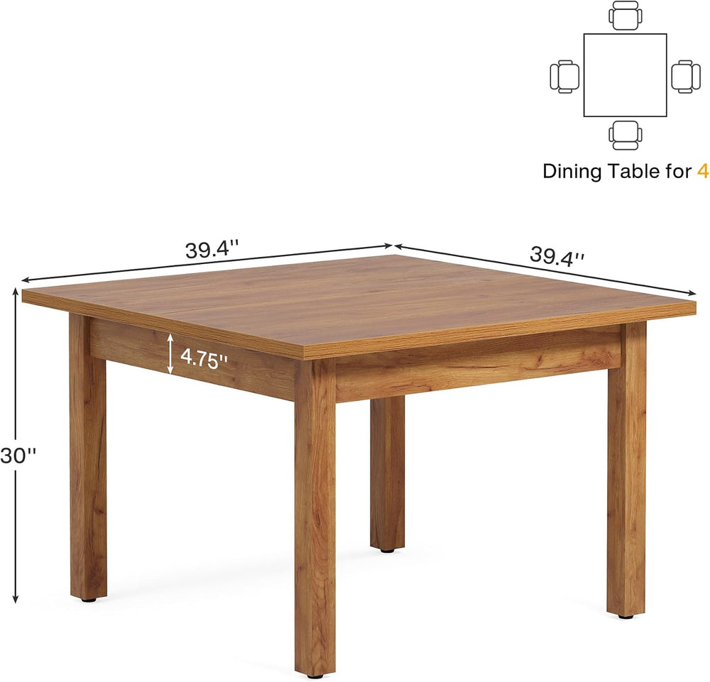 Tribesigns 39'' Square Conference Table, Small Wooden Meeting Room Table