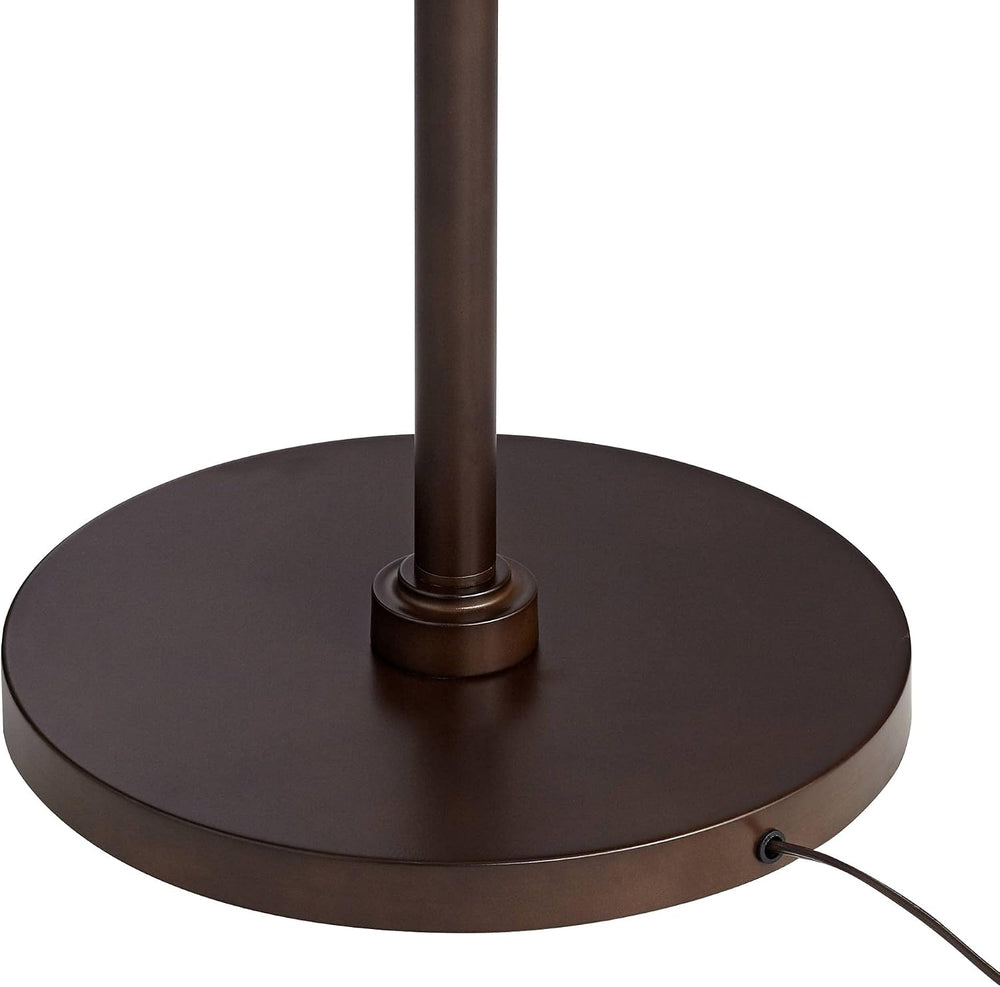 Possini Euro Design 71 1/2" Tall Blue Drum Bronze Downbridge Arc Floor Lamp