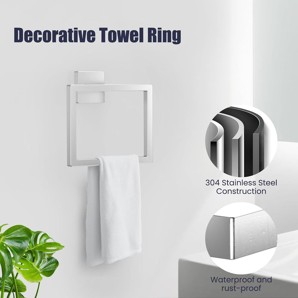 Bathroom Hardware Accessories Set: Bath Towel Bar Set, Towel Racks for Bathro...