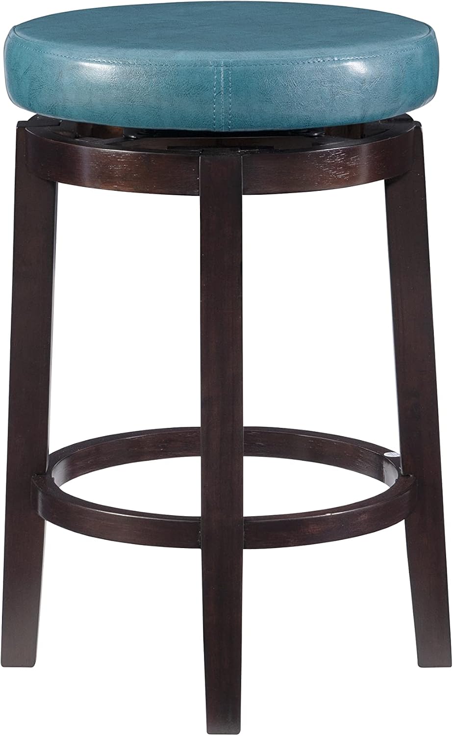 Linon Maya Counter, Brown Stool, 24", Teal