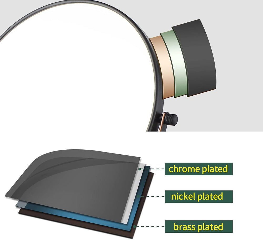 Nicesail Tabletop Makeup Mirror Magnifying Vanity Mirror 10X Rubbed Bronze