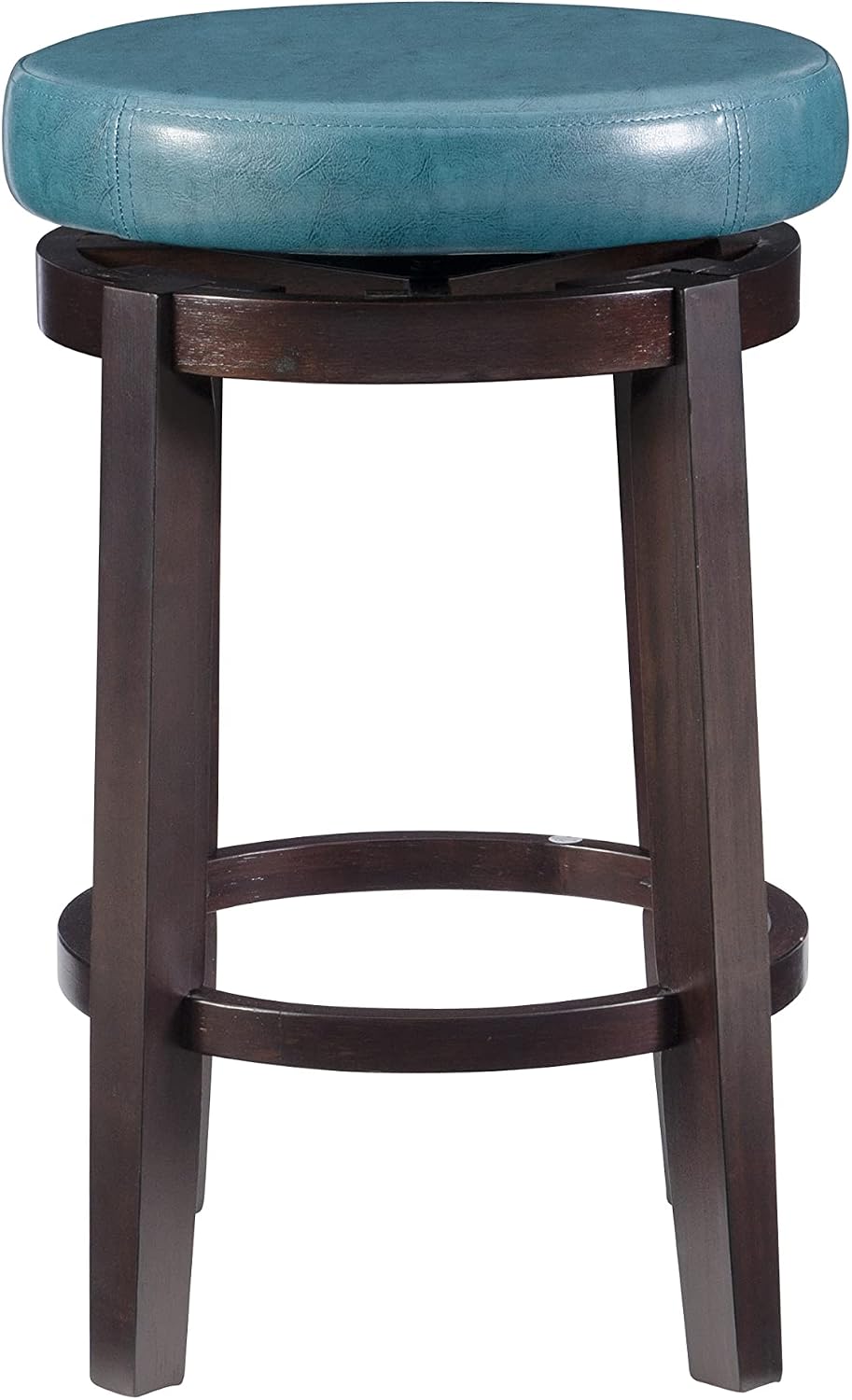 Linon Maya Counter, Brown Stool, 24", Teal