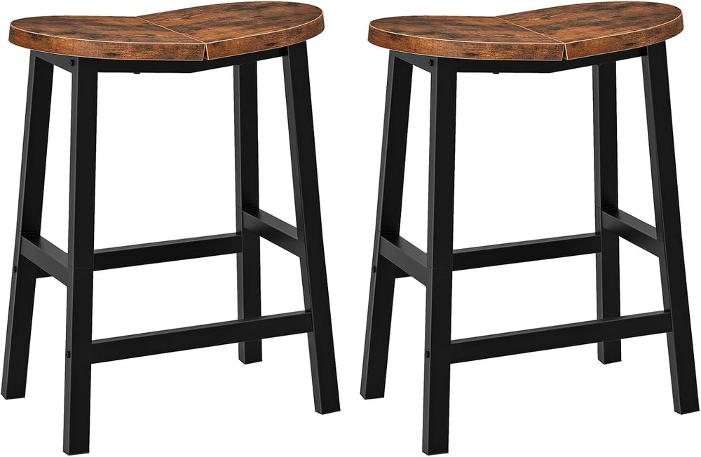 HOOBRO Bar Stools Set of 2, Counter Height Bar Stools, 23.6 Inch Barstools fo...