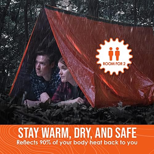 Go Time Gear Survival Life Tent • 2 Person Mylar Emergency Shelter Tube Tent ...