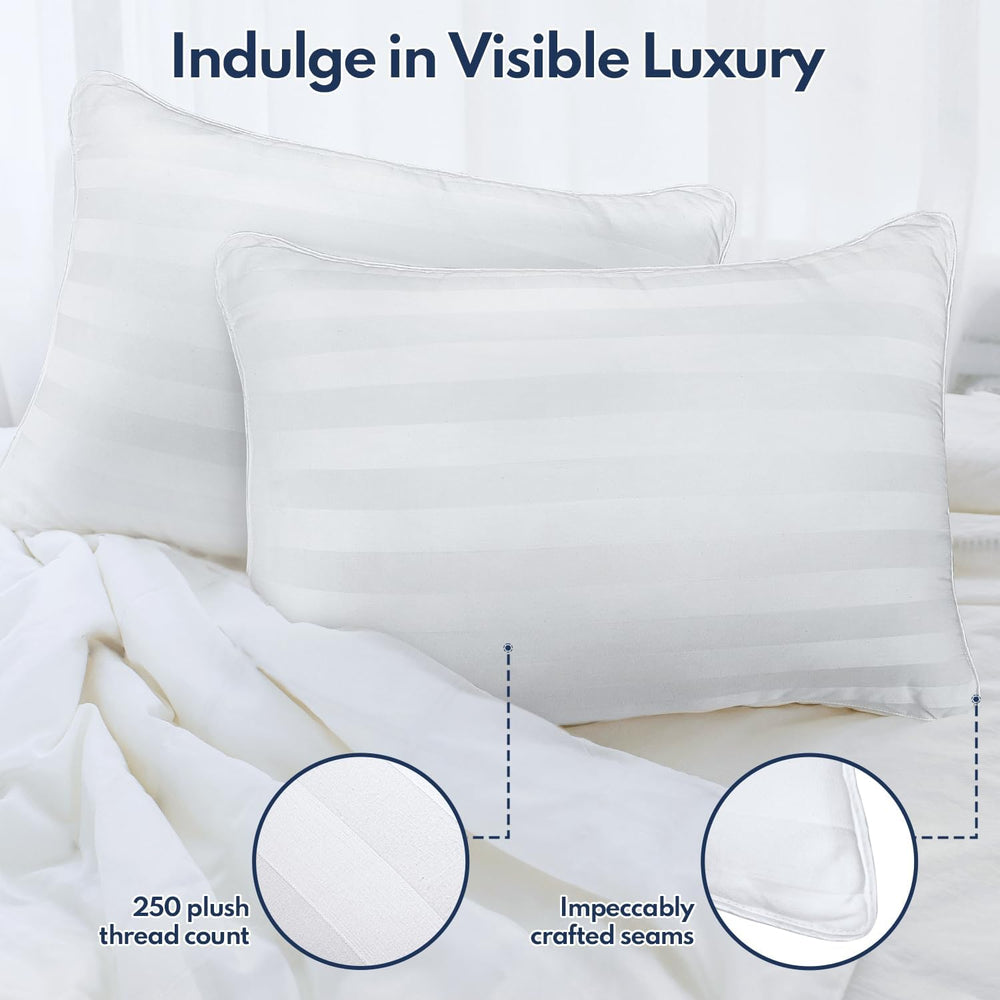 DIORIS Pillows Queen Size Set of 2 Soft Bed Pillow for Sleeping Fluffy