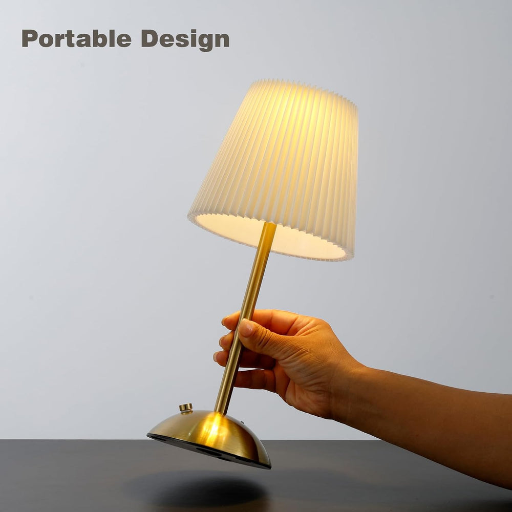 2-Pack Cordless Rechargeable Table Lamp, 3-Color Dimmable Touch Light