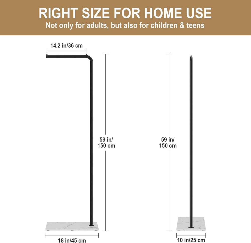 RRG Metal Coat Rack Freestanding, Modern Coat Hanger Stand