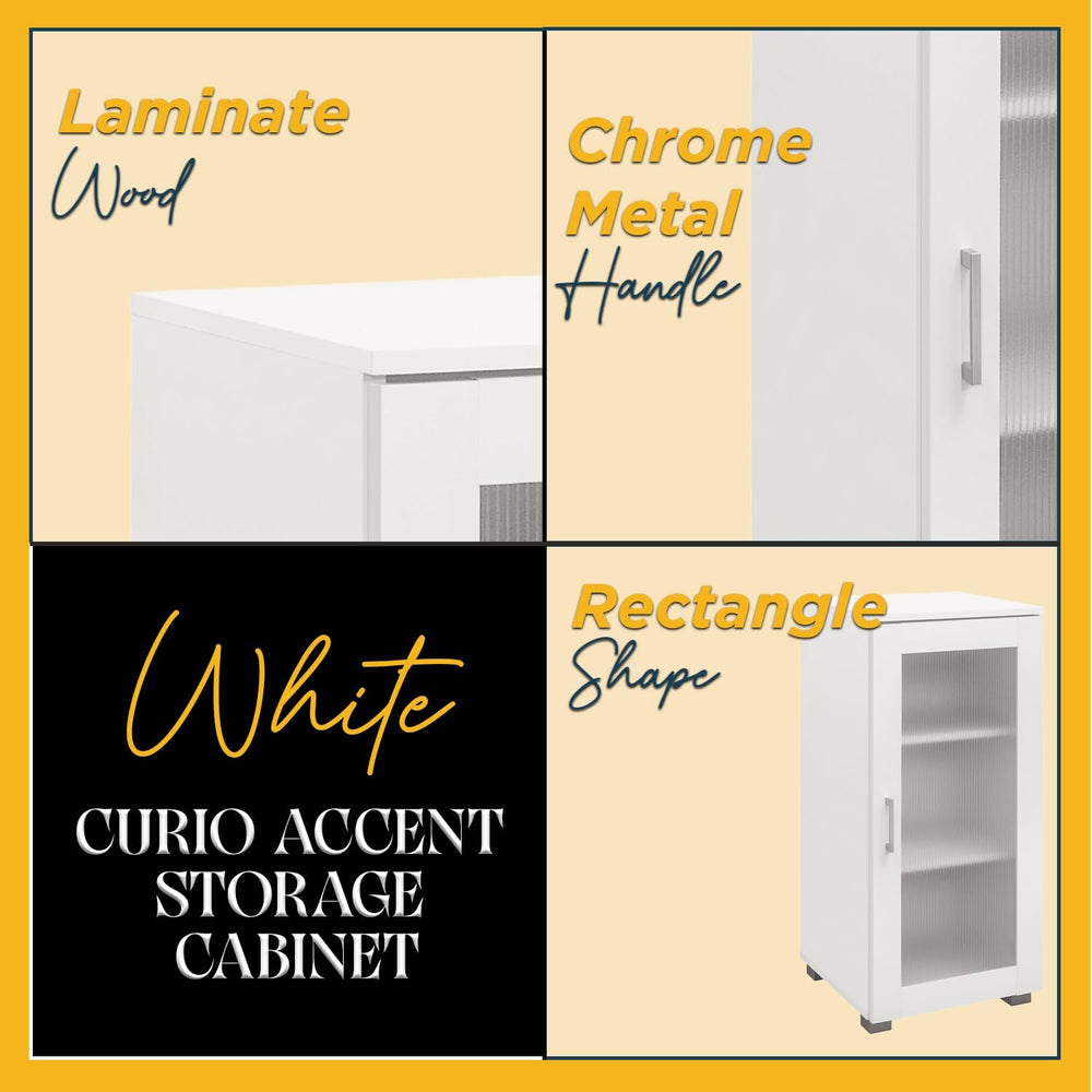 Kings Brand Furniture - Accent Buffet Storage Cabinet with Glass Door for Liv...