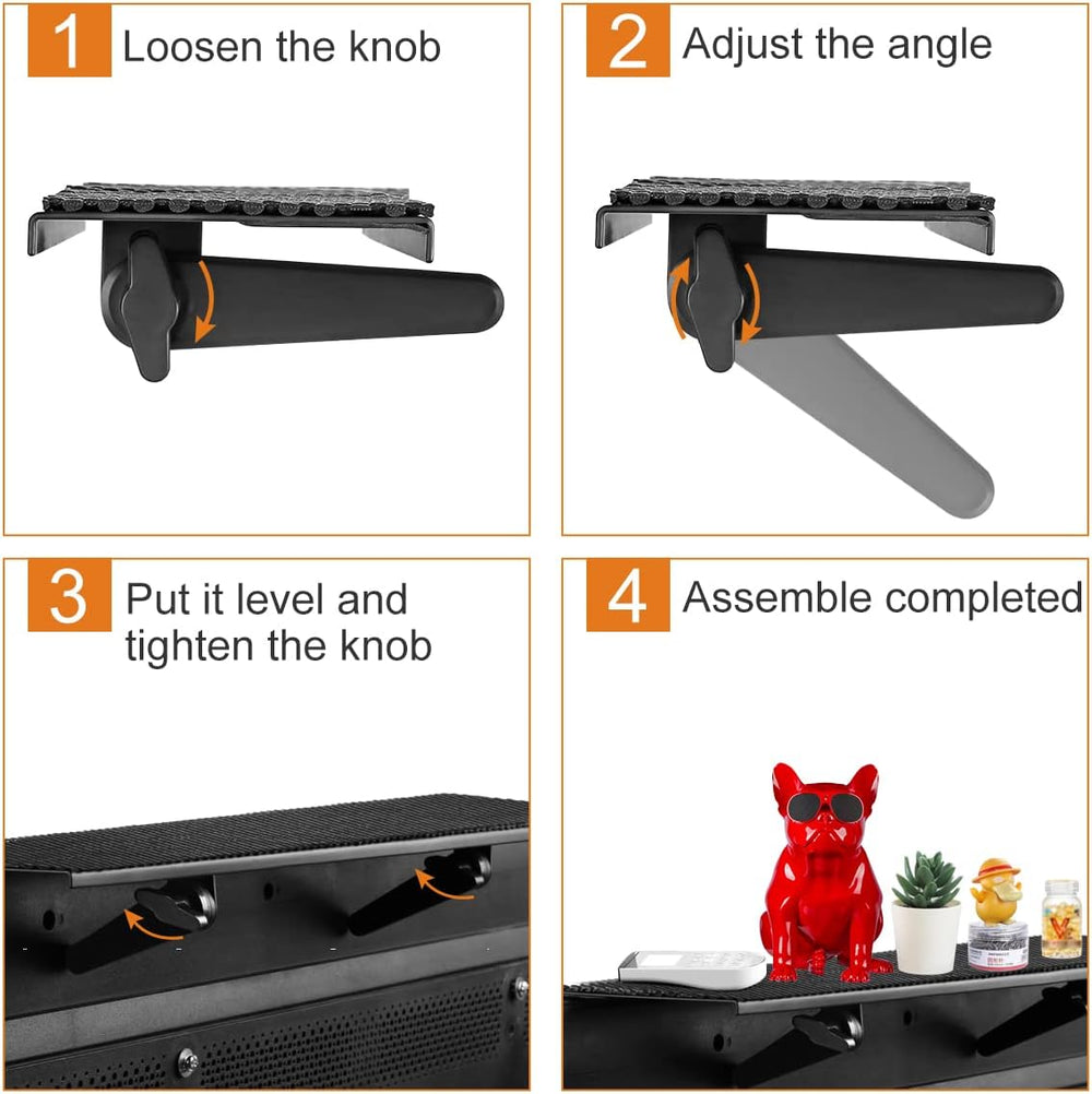 Bracwiser Plus No Drill TV Top Shelf 35.43 inch Wide for Thin Monitor TV Top ...