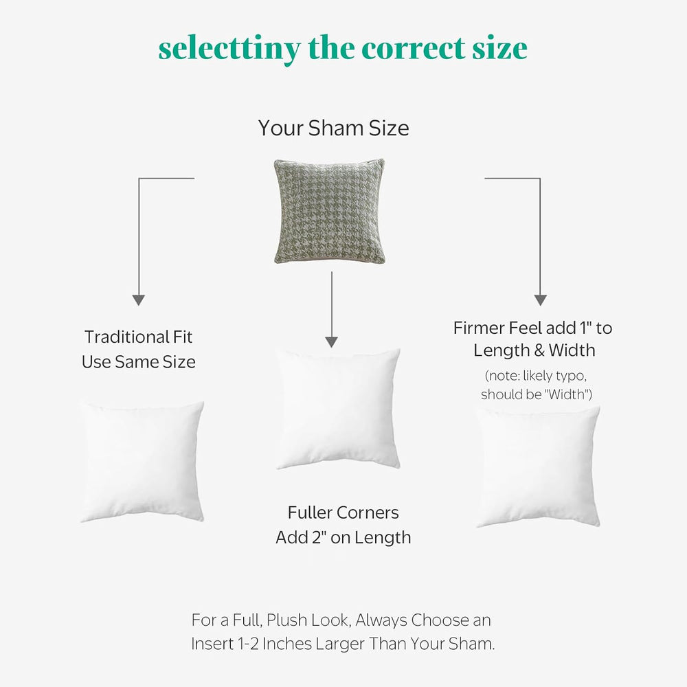 APSMILE Down Feather Throw Pillow Inserts, 18x18 Pillows Set of 2 with Organi...