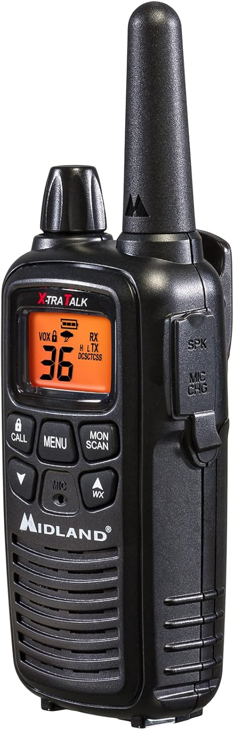 Midland LXT600VP3 FRS License Free Walkie Talkies. Black, 2 Pack