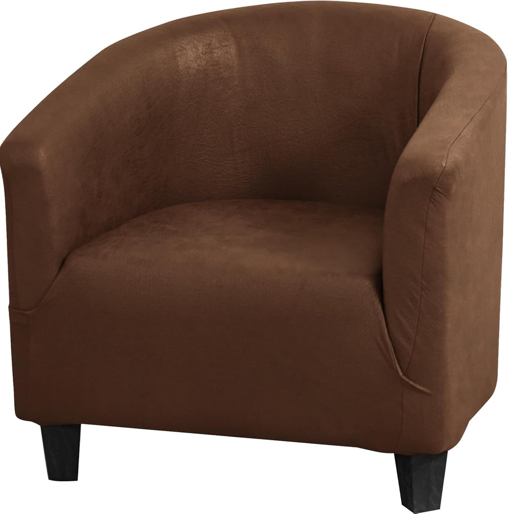 Club Chair Slipcover Stretch Barrel Tub Armchair Covers,Coffee
