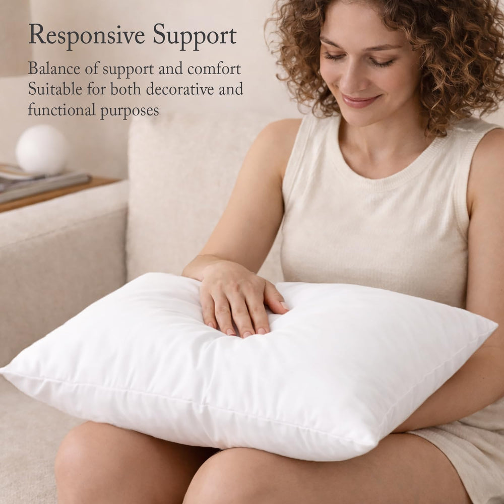 puredown® 14x22 Feather Down Pillow Inserts, Lumbar Pillow Insert Set of 4