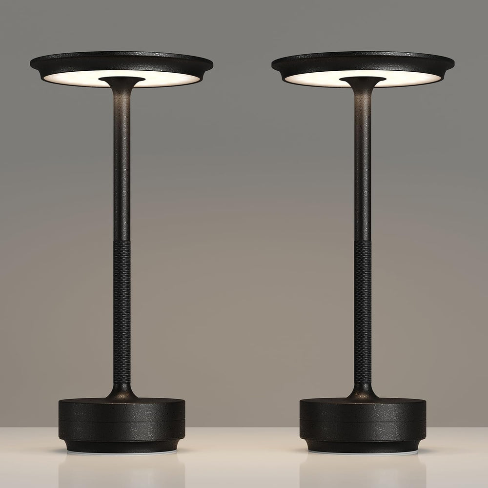 TBBGA 2 Pack Rechargeable Table Lamps Cordless, 5000mAh Outdoor Table Light