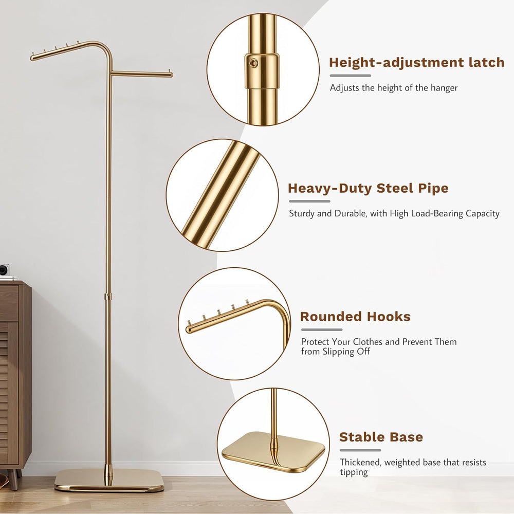 Heavy Duty Stainless Steel Clothes Rack with Adjustable Height 43"-71&qu...