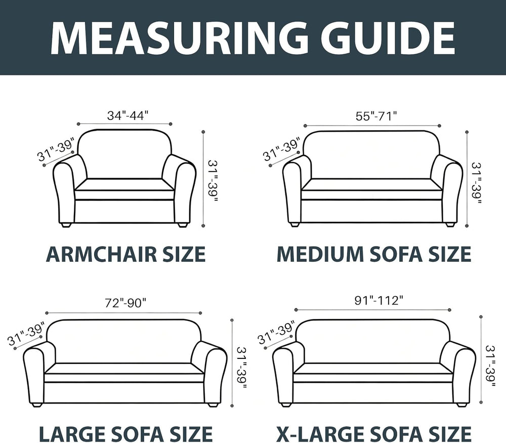 ZNSAYOTX 1 Piece Stretch Chair Slipcover with Arms (34"-44") New-Ho...