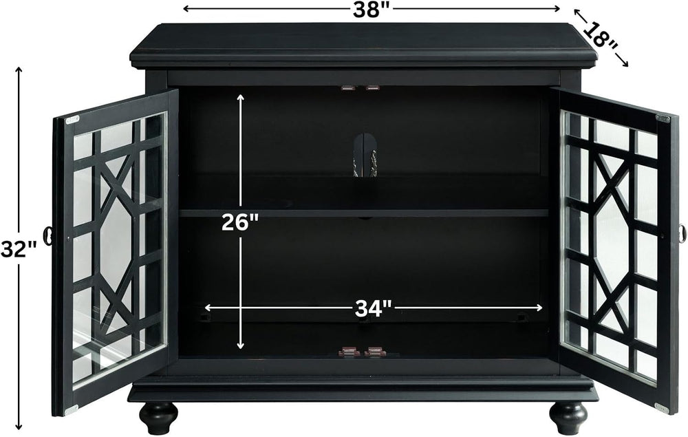 Martin Svensson Home Elegant Small Spaces Accent Cabinet, Antique Black