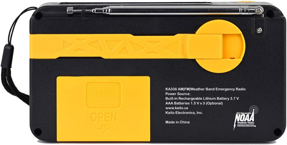 Kaito Voyager ECO Emergency Radio KA336 AM/FM NOAA Weather Alert 5-Way Powere...