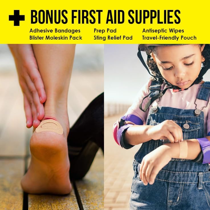 EVERLIT CARE Travel Essential Medicine First Aid Kit I Bonus Medical Supplies...