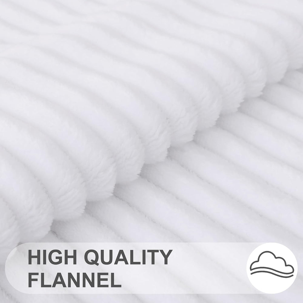 Simmore Fall Soft White Flannel Throw Pillow Covers 26X26 Set of 2