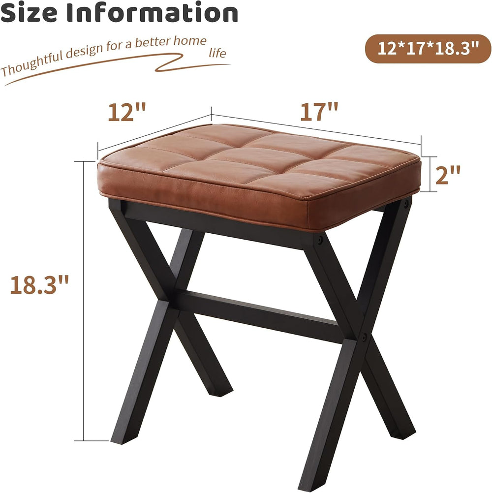 Foot Stool Small Ottoman Foot Rest Padded Foot Stool Desk for Under Office De...