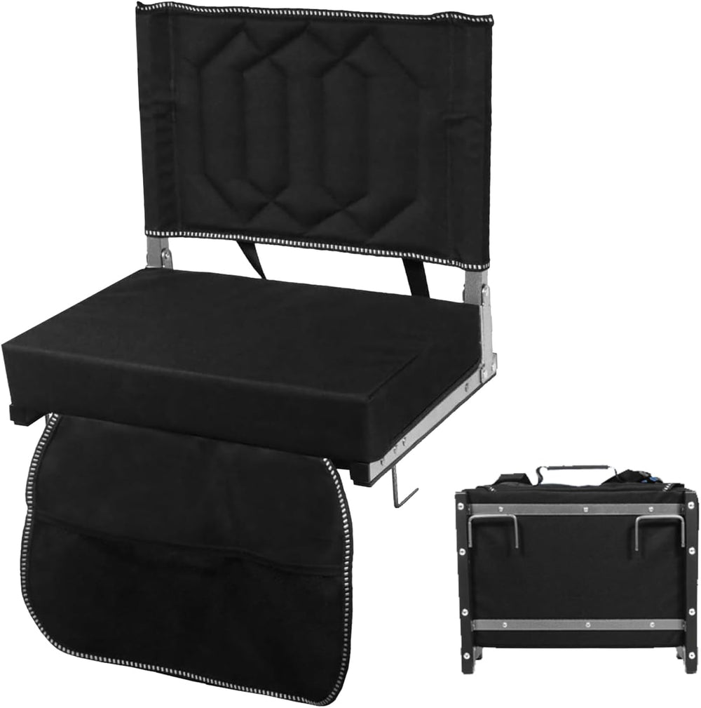 Portable Folding Stadium Chair with Back Support
