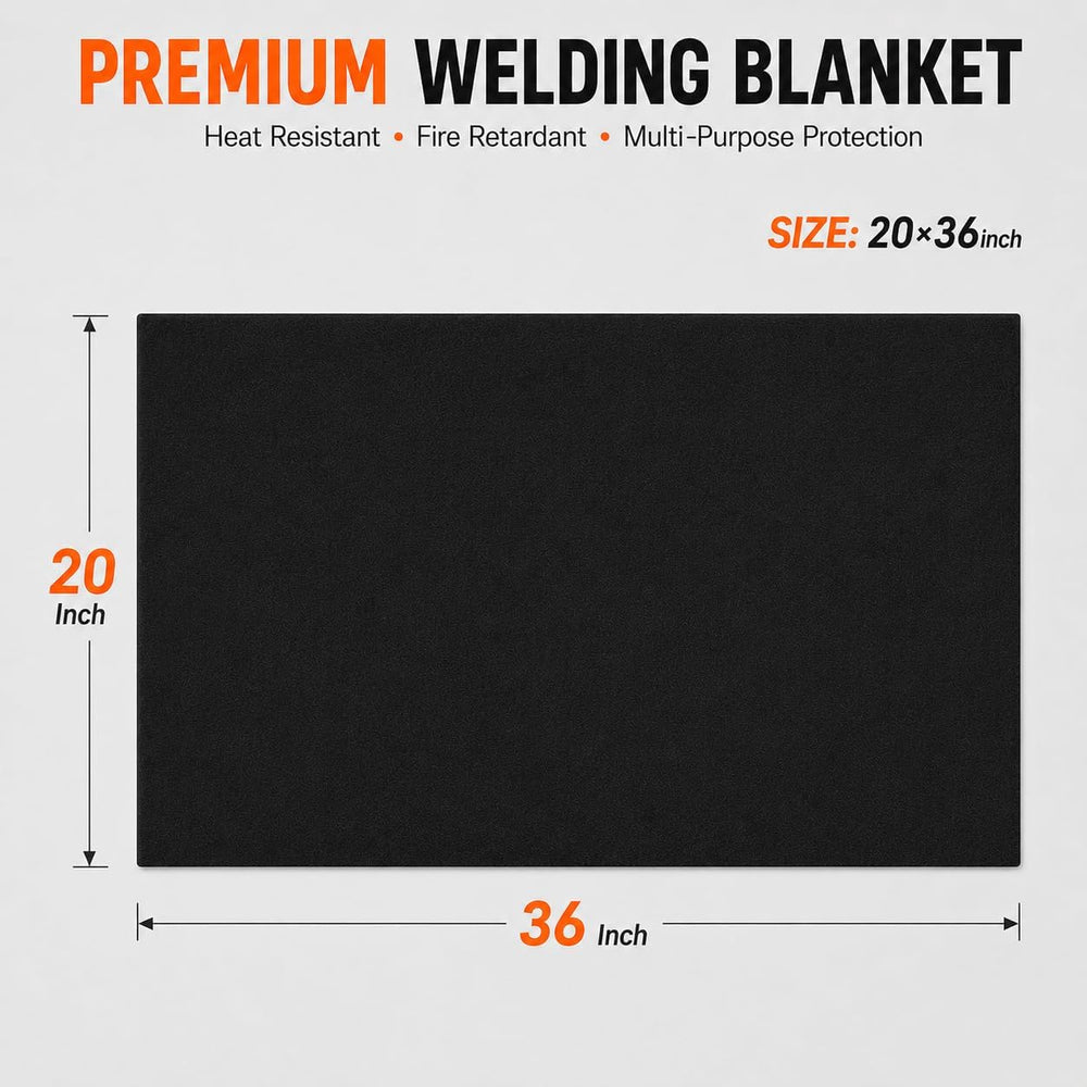PAWBOSE Carbon Fiber Welding Blanket 20"x36", 5mm Thick Heat Resist...