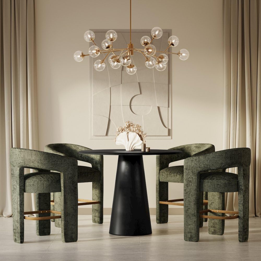 Jofran Gwen Forest Upholstered Counter Stool with Arms – Versatile Barstools ...
