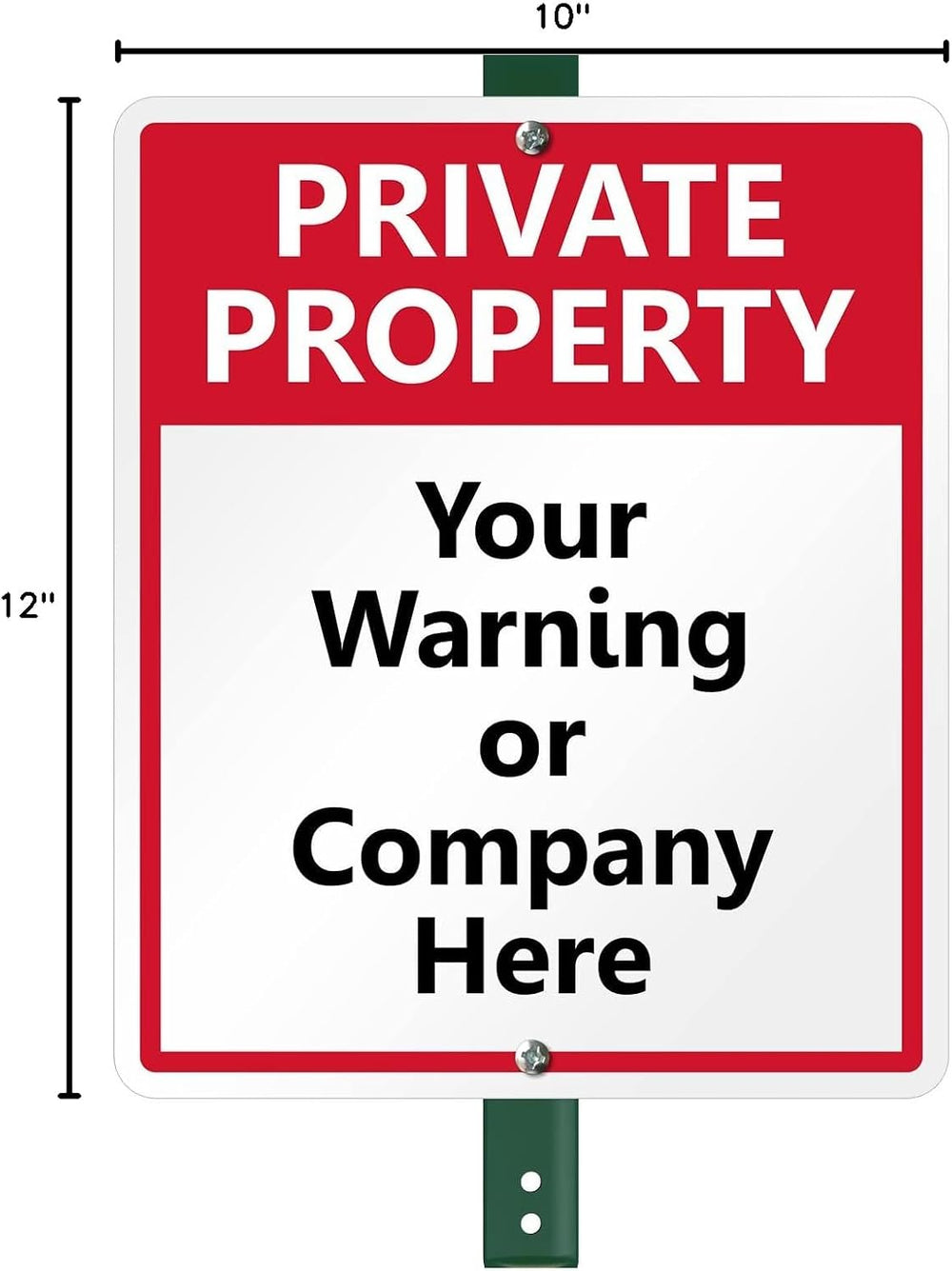 SmartSign 12 x 10 inch “Private Property” Custom Yard Sign & Stake Kit-Ad...