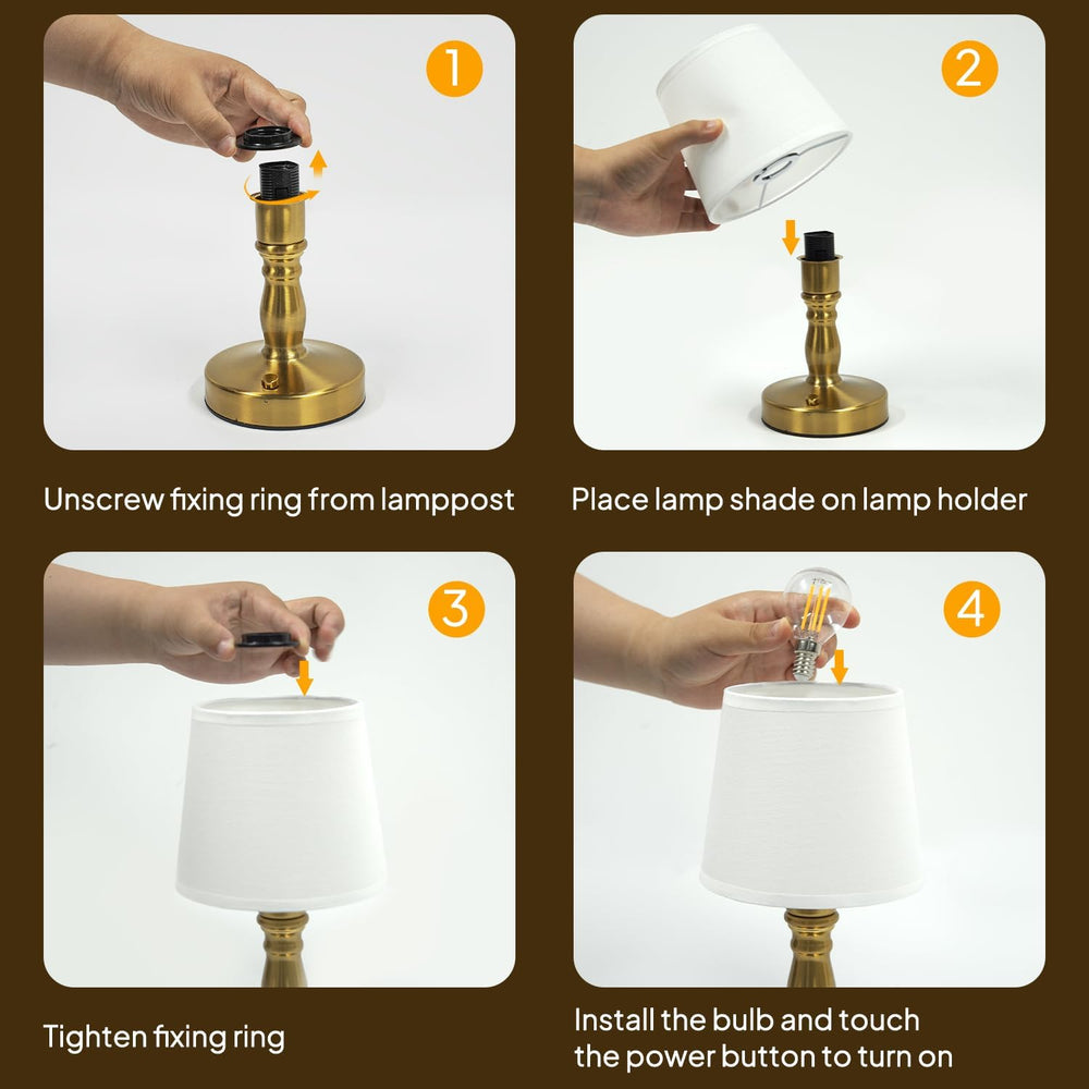 EppieBasic Small Cordless Lamp Rechargeable: Fast Charging, Battery-Powered