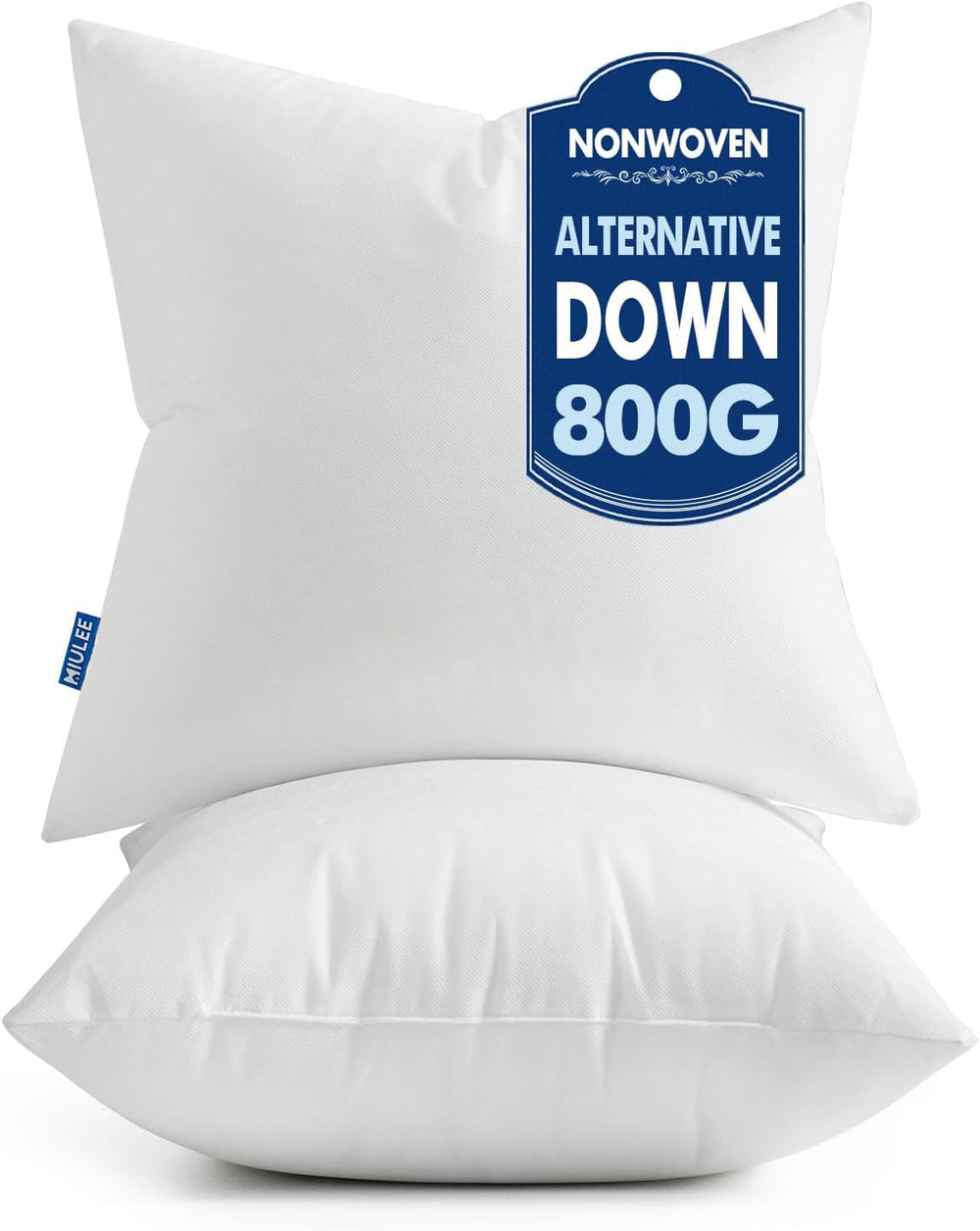 MIULEE Set of 2 Throw Pillow Inserts 24x24 Inches with 100% Virgin Filling