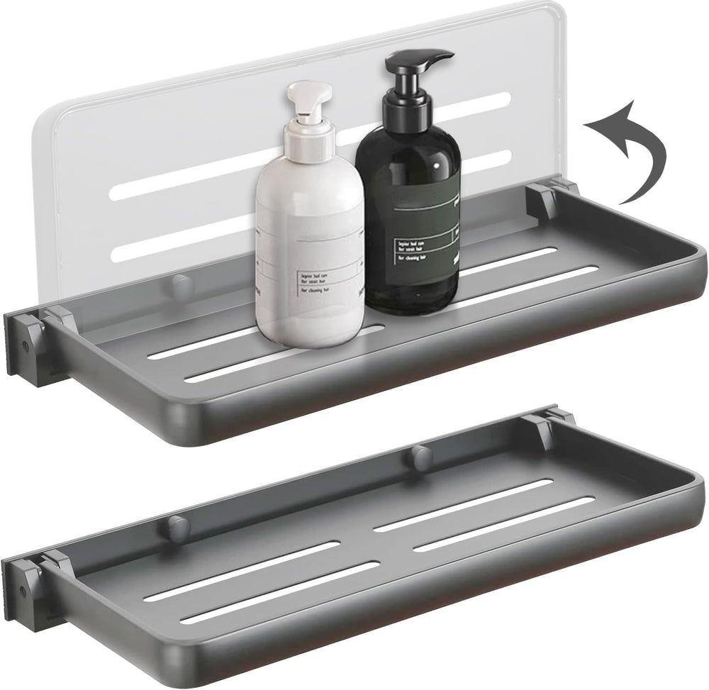 2 Pack RV Aluminum Foldabling Shelf,12"x5.2" Wall Mounted Fold Down...