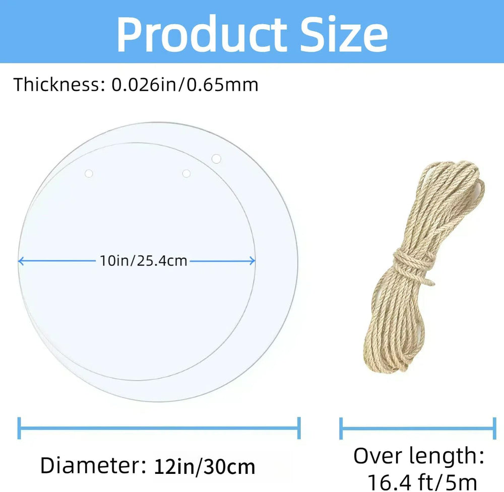 12 Inch Metal Sublimation Ornament Blanks, Unfinished Round Aluminum Sign Bla...