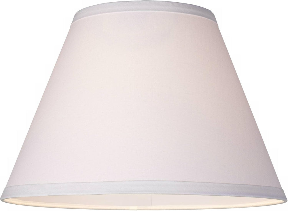 Pre-Assembled Jerri Medium White Table Lamp Clip Shade 6x12x8.5 (Clip-On)