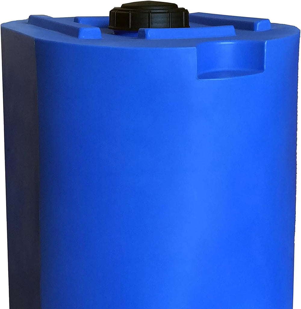 WaterPrepared 55 Gallon Unique Stackable Utility Water Tank, Blue