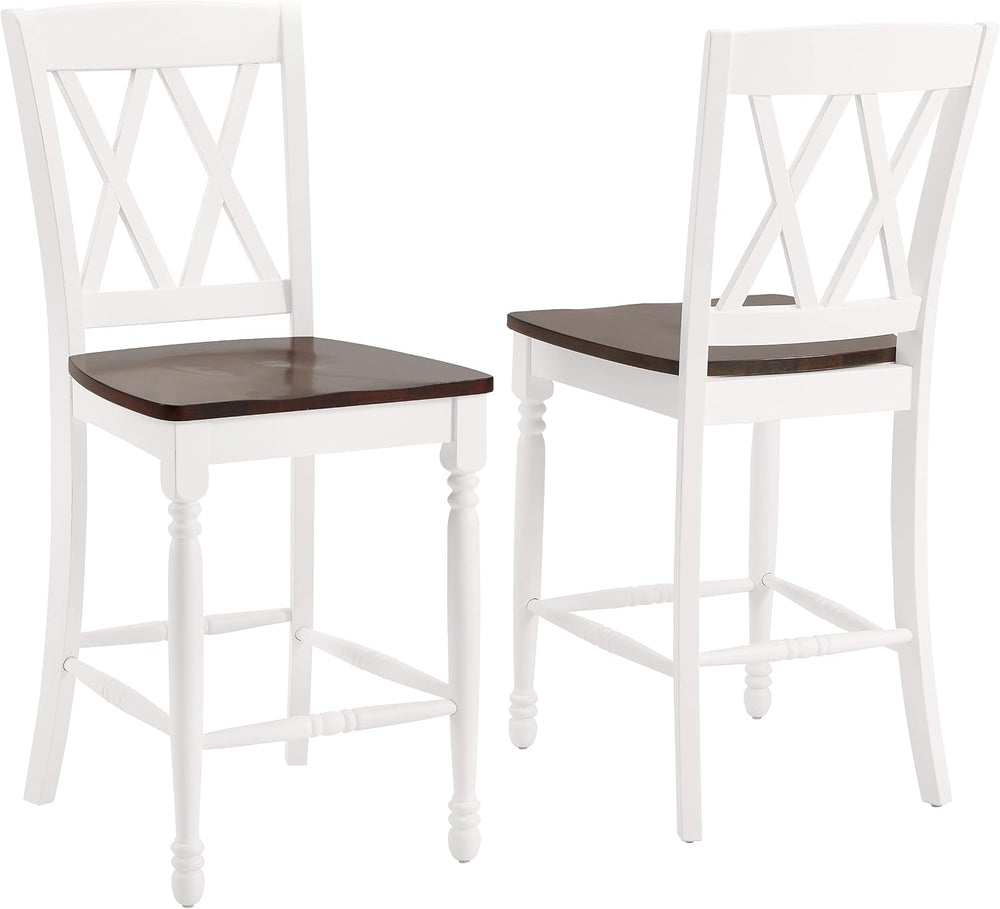 Crosley Furniture Shelby X-Back Counter Stools, Set of 2
