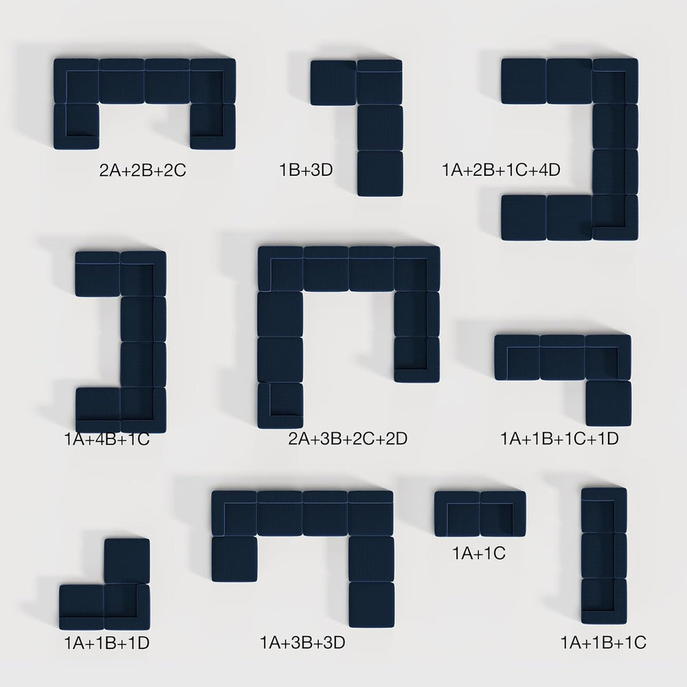 Novilla Modular Sectional Sofa, Modern Cloud Sectional Couch with Smarts Coil...