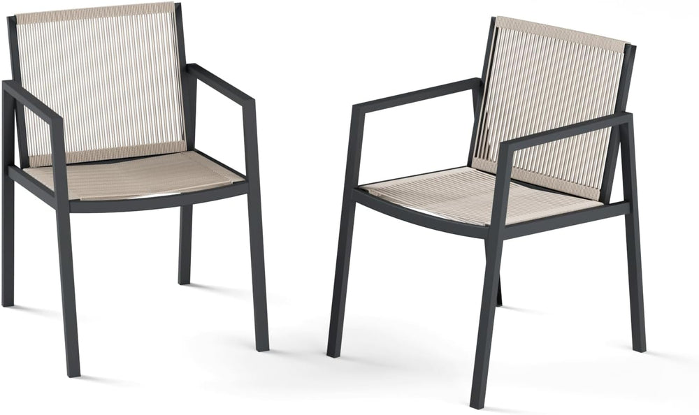 ZANDOR Outdoor Patio Dining Chairs Set of 2,Aluminum Patio Dining Chairs with...