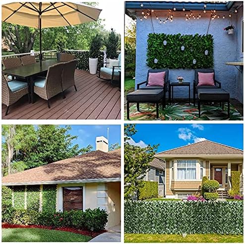 Jollybower Expandable Fence Privacy Screen, Decorative Faux Ivy Fencing Panel...