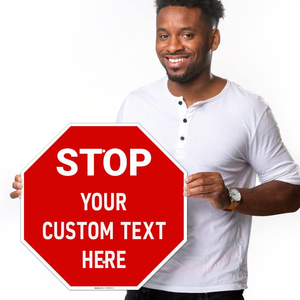 Custom Stop Sign, Personalized for Parking & Garage, Christmas Gift