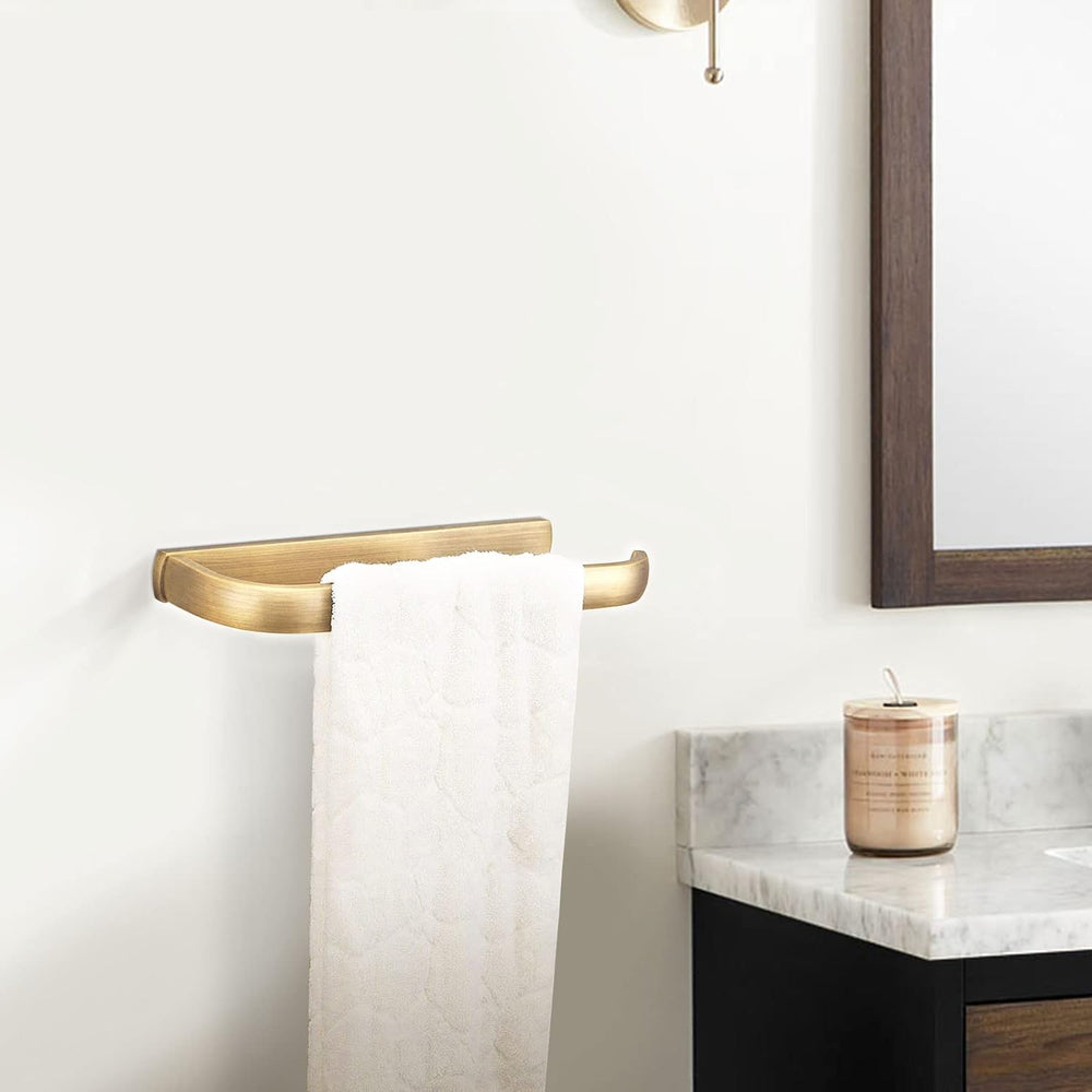 BigBig Home Antique Toilet Paper Holder Set, Brushed Brass Towel Holder for B...