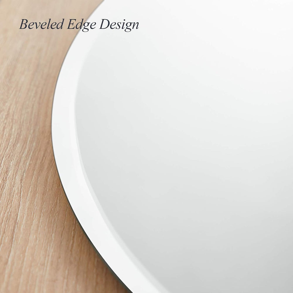 20" x 28"Frameless Oval Mirror, Decorative Beveled Edge Bathroom Mi...